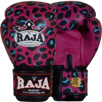 Raja Boxing "Leopard" Боксерские Перчатки Тайский Бокс Розовые 